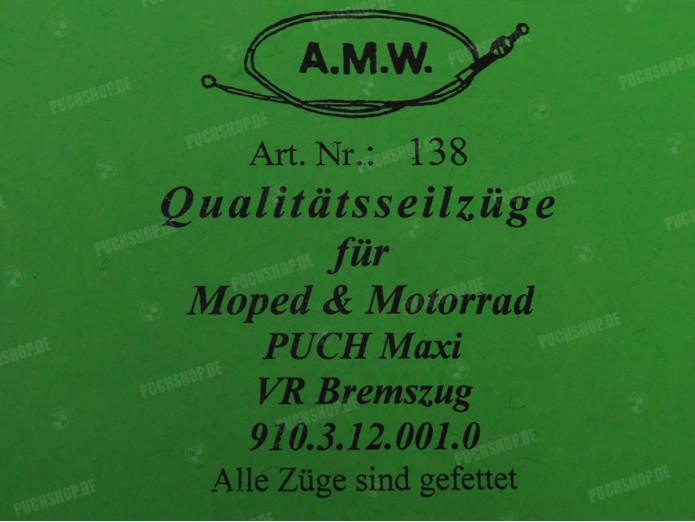 Bowdenzug Puch Maxi Bremszug vorn A.M.W. 